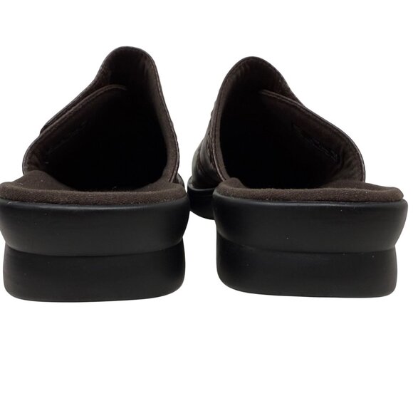 Clarks‎ Womens Leather Slip-On Clog Mule Brown Stitch Accent Size 10M - Picture 7 of 11